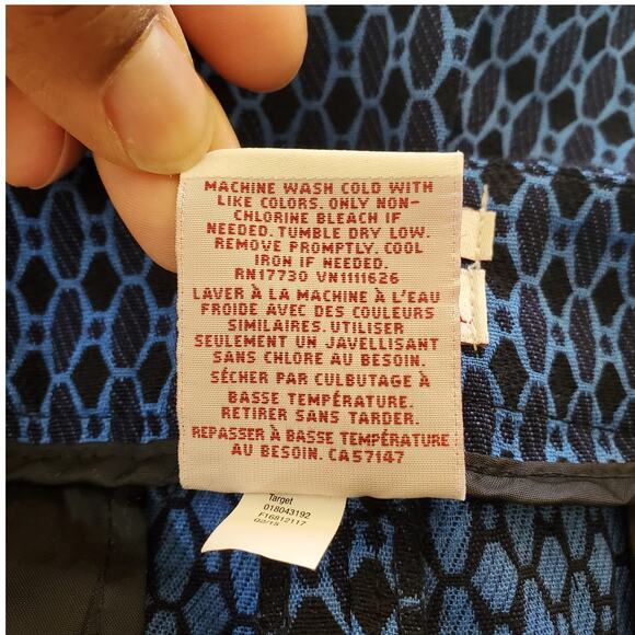 Merona Women's Blue Classic Fit Straight Ankle Pants Size 16 NWT - Picture 8 of 8